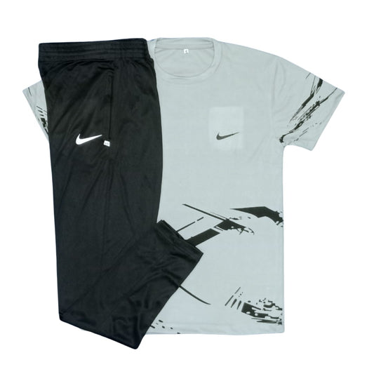 Men Premium Track Suit Grey and black